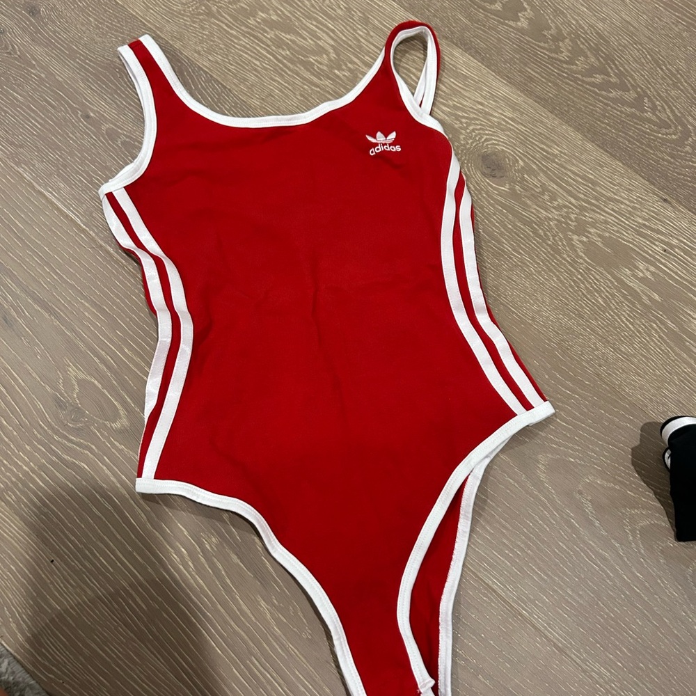 Adidas bodysuit XS red
